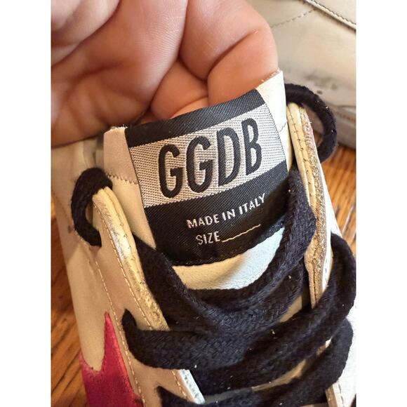 Golden Goose Hi Star Shoes Womens Size 10 White Pink Leopard Leather Italy - Picture 4 of 16